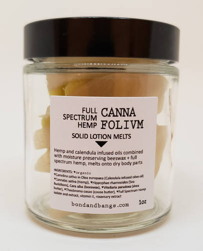 Canna Folium, solid lotion melts